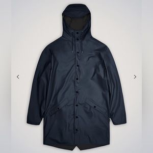 Rains Brand Long Raincoat - Navy